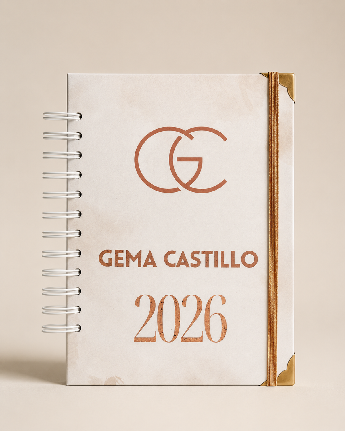 Agenda A5 2026 personalizada con nombre