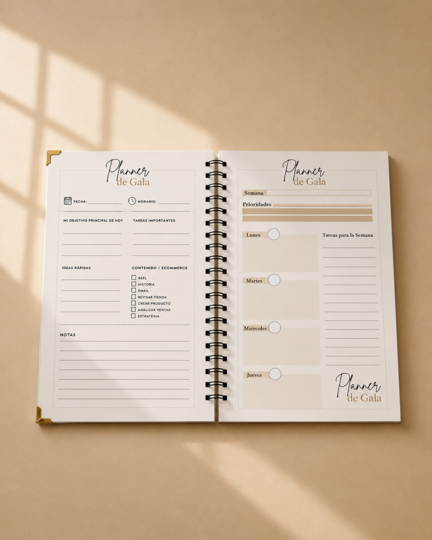Planner de Gala A5 | Agenda Profesional