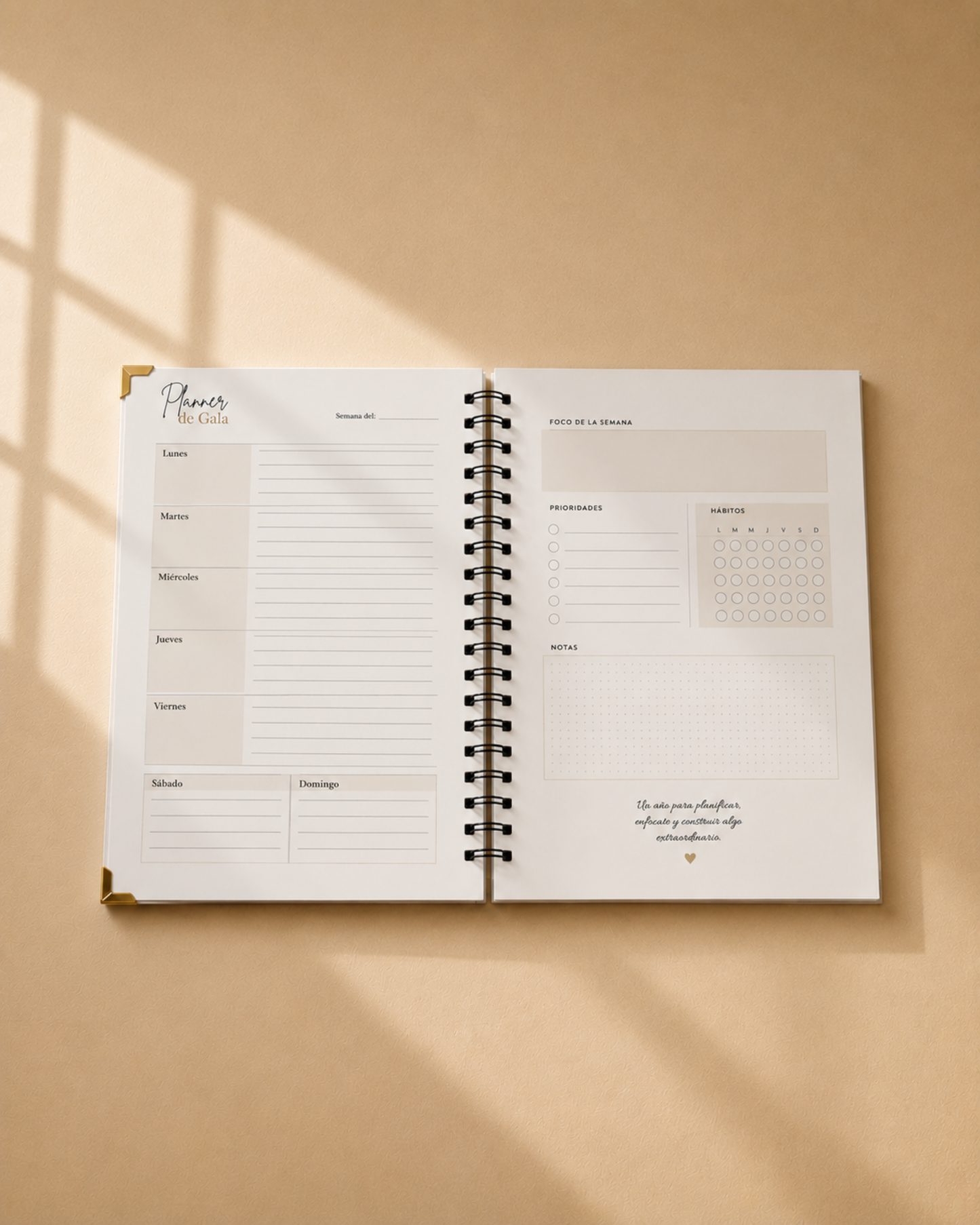 Planner de Gala A5 | Agenda Profesional