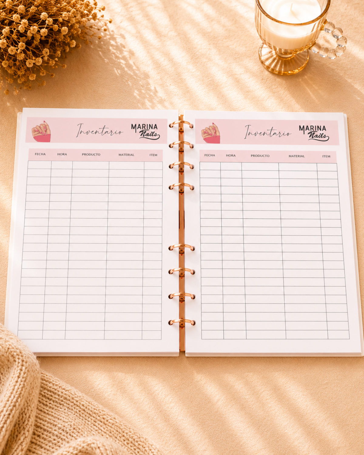 Planner Profesional para Manicuristas A5 | Personalizado y Artesanal