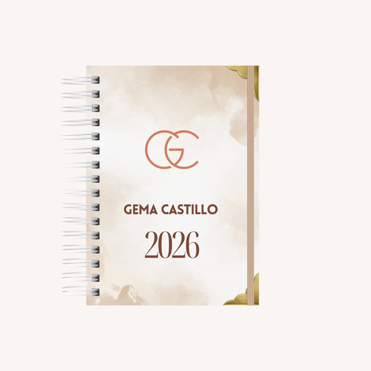 Agenda personalizada A5 2026 | Planner elegante con nombre