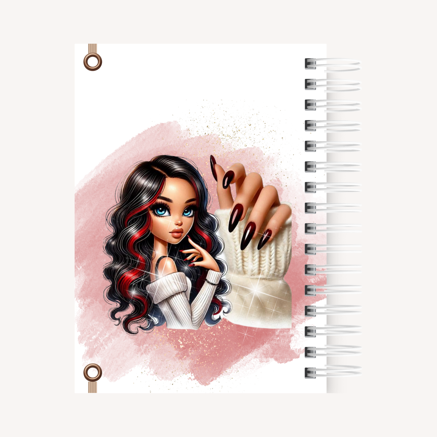 Agenda Profesional para Manicuristas Personalizada A5