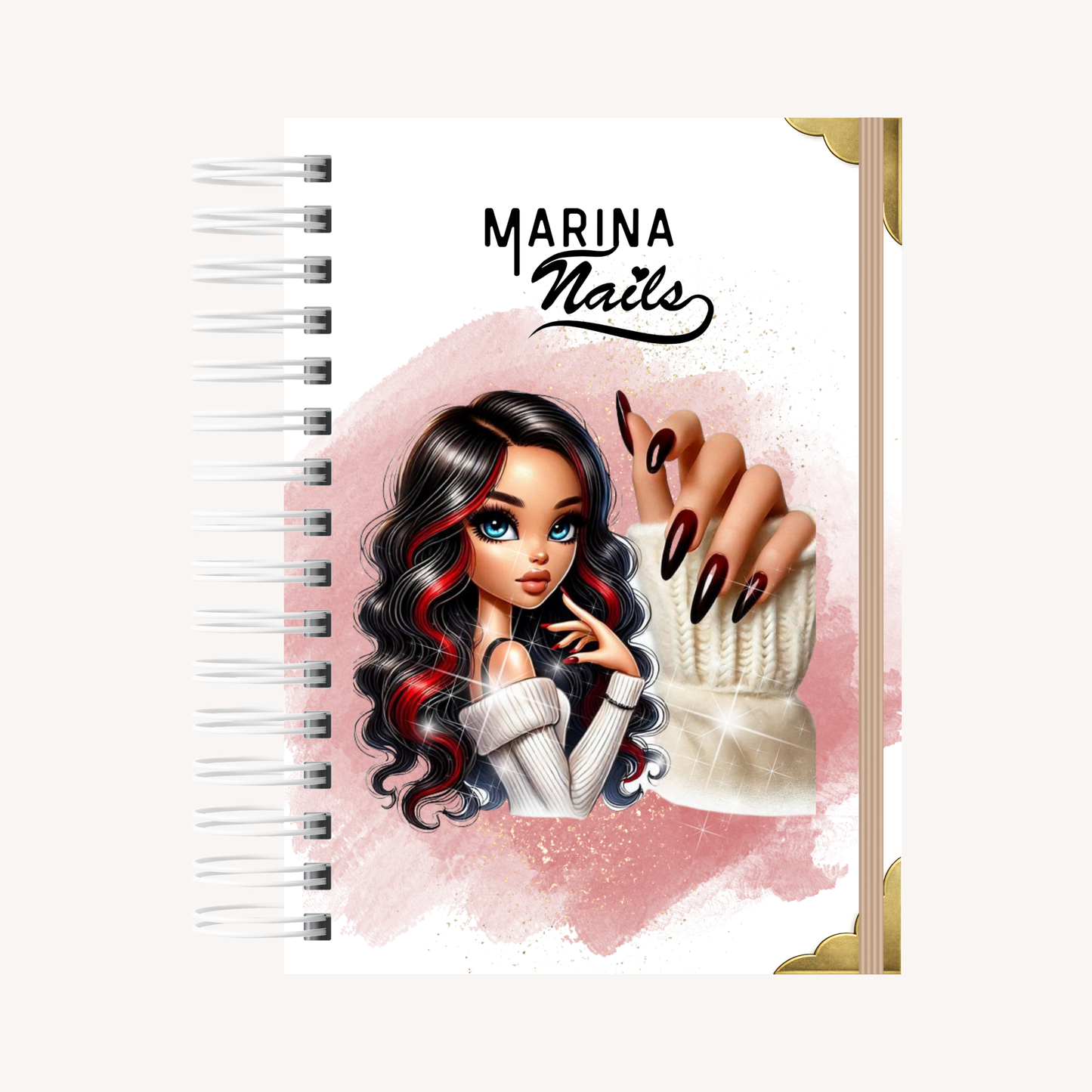Agenda Profesional para Manicuristas Personalizada A5